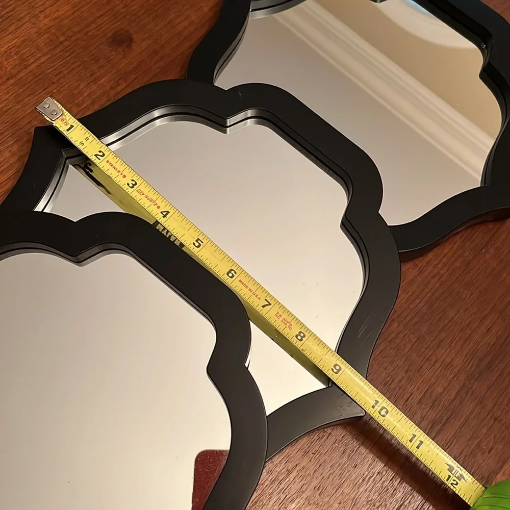Black Framed Wall Mirrors Set
